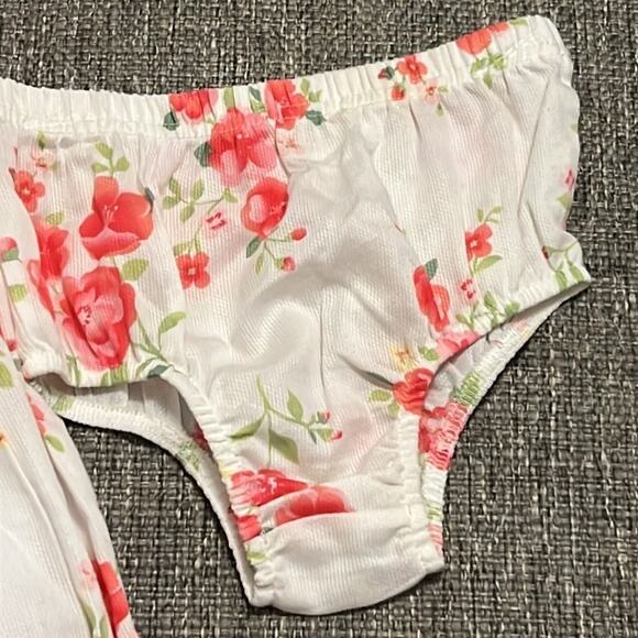 First Impressions Dress w/ Bloomer Bottoms - Pink Green Floral 6-9M - Picture 3 of 7